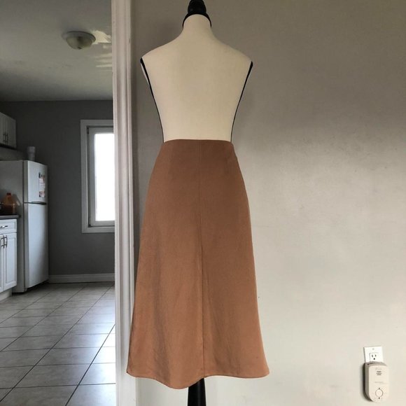 Topshop brown midi skirt - Picture 2 of 4